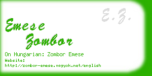 emese zombor business card